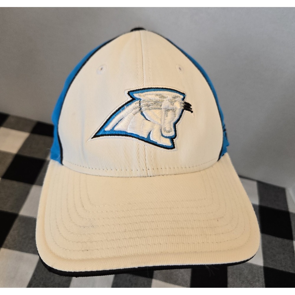 NFL Carolina Panthers Reebok Cap White Panther On Blue & White One Size